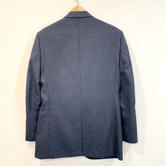Joseph & Feiss Mens Blue Slim Fit Houndstooth Blazer Sport Jacket 36R Prom - Picture 2 of 8